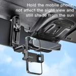 YESIDO C194 Sun Visor Adjustable Mount Phone Holder For Car Black- 14 Day Warranty