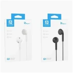 LANGSDOM Q1 Earbuds Super Bass 3.5mm Flat Ear Wired Earphones White