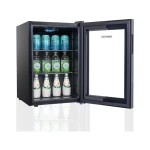 HEINRICH´S Refrigerator 62 Liter Mini Bar Glass Door Black HGK 3262