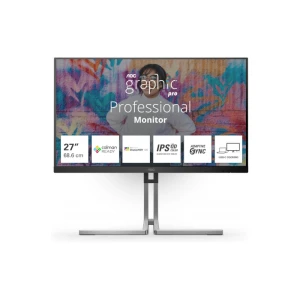 AOC Graphic Pro Q27U3CV 27 Inch IPS QD Monitor 2560x1440 (QHD) 75Hz, 4ms, Adaptive Sync