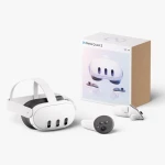 Meta Quest 3 Virtual Reality Headset 128 GB, 8GB RAM with 2 Controllers - White