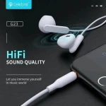 Celebrat G23 Earphone With Microphone HiFi Stereo Sound 120 Cm Length Black - 14 Day Warranty