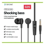 Celebrat G35 Earphone With Microphone HiFi Stereo Sound 120 Cm Length Black - 14 Day Warranty