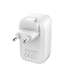 LDNIO A4405 4 USB Port Charger with Micro Cable - White with Gold Rim