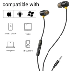 Realme Buds 2 Wired Earphones 3.5mm in-Ear with Mic for Android Smartphones Black