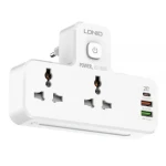 LDNIO SC2311 3-Port USB Charger Extension 2 Sockets Power Strip 20W - 14 Days Warranty
