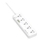 LDNIO SC5415 Power Strip And Ultra-Fast Charger 5 Ac Outlets &amp; 4 USB Ports 2m - White 14 Day Warranty