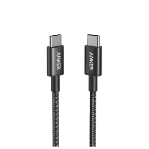 Anker Charging Cable USB-C to USB-C 2.0 Nylon Cable 6ft, 1.8 M 60W Black - A8753H11