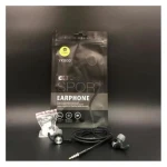 YK 800 Sport Earphone Wired Stereo Microphone Black