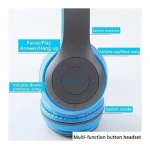 P47 Bluetooth Stereo Headphones Wireless Foldable Headset Blue