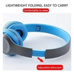 P47 Bluetooth Stereo Headphones Wireless Foldable Headset Blue