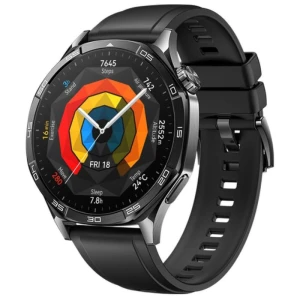 Huawei Smart Watch GT 5 Waterproof, 46 mm, Bluetooth, 1.43" AMOLED With Black Fluoroelastomer Strap , VLI-B19