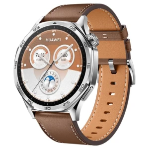 Huawei Smart Watch GT 5 Waterproof, 46 mm, Bluetooth, 1.43" AMOLED Brown Composite Leather Strap, VLI-B19