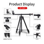 JMARY KP-2207 Lightweight Aluminum Tripod for on the go Photography Needs Black