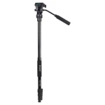 JMARY KT285+NB50 Extendable Height Tripod Stand with Hydraulic Head Black