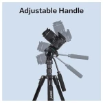 JMARY KT285+NB50 Extendable Height Tripod Stand with Hydraulic Head Black