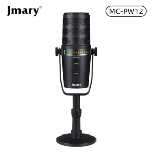 Jmary MC-PW12 USB Microphone for Podcasting, Gaming, Streaming, Recordings with Noise Reduction