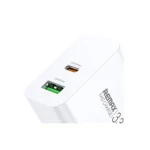 Remax RP-U122 Fast Charger USB and Type C Ports 33Watt - White