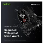 Oraimo Watch 5 OSW-805 Smart Watch with 2.01 inch Panda Glass Screen, Wireless HD Calling, 1ATM Waterproof, Black