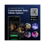 Oraimo OSW-830 5R Pro Smart Watch with 1.43 inch AMOLED Screen, Wireless HD Calling, IP68 Waterproof, Black