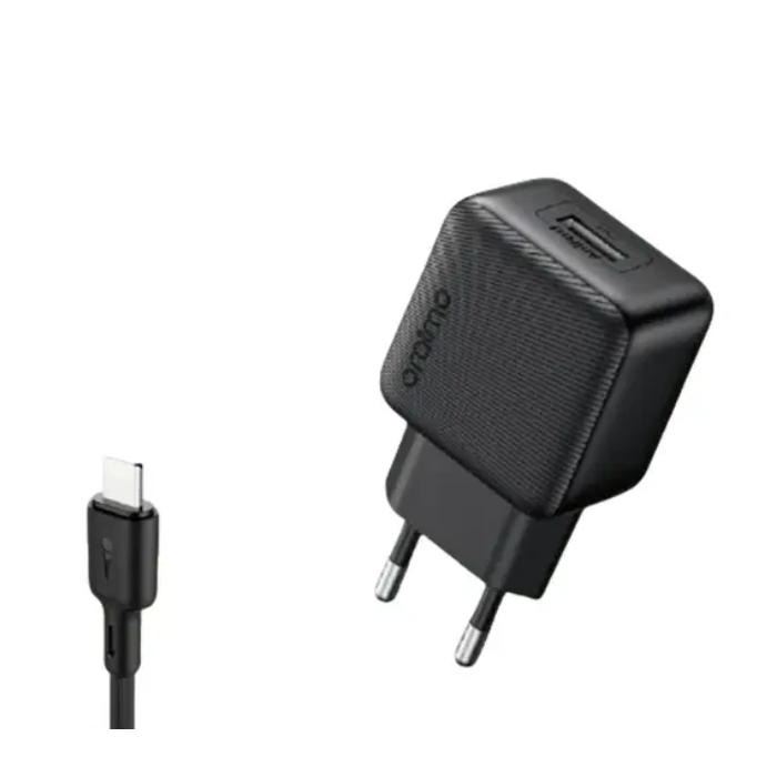 Oraimo Compact 10W Fast Charger Kit USB-C OCW-1111E+C53 Black