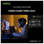 oraimo OHP-317 BoomPop Lite Wireless Over-Ear Headphones with ENC Technology Black