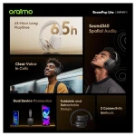 oraimo OHP-317 BoomPop Lite Wireless Over-Ear Headphones with ENC Technology Black