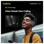 oraimo OHP-317 BoomPop Lite Wireless Over-Ear Headphones with ENC Technology Black
