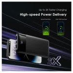 باوربانك اورايمو  OPB-7100Q سعة 10000 مللي توست  22.5 واط شاشة LED و منفذ USB-C - أسود