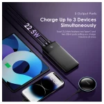 باوربانك اورايمو  OPB-7100Q سعة 10000 مللي توست  22.5 واط شاشة LED و منفذ USB-C - أسود