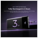 باوربانك اورايمو  OPB-7100Q سعة 10000 مللي توست  22.5 واط شاشة LED و منفذ USB-C - أسود