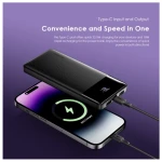 باوربانك اورايمو  OPB-7100Q سعة 10000 مللي توست  22.5 واط شاشة LED و منفذ USB-C - أسود