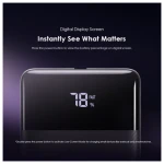 باوربانك اورايمو  OPB-7100Q سعة 10000 مللي توست  22.5 واط شاشة LED و منفذ USB-C - أسود