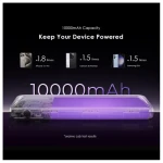 باوربانك اورايمو  OPB-7100Q سعة 10000 مللي توست  22.5 واط شاشة LED و منفذ USB-C - أسود