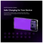باوربانك اورايمو  OPB-7100Q سعة 10000 مللي توست  22.5 واط شاشة LED و منفذ USB-C - أسود