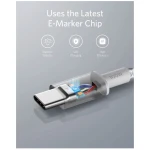 انكر333 كابل USB-C إلى USB-C بطول 3 أقدام،90 سم بقوة 100 وات، اسود - A8756H11