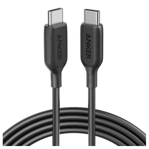 انكر333 كابل USB-C إلى USB-C بطول 6 أقدام، 180 سم, بقوة 100 وات، اسود - A8757H11
