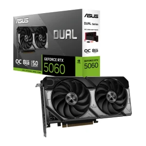 Asus Dual GeForce RTX 5060 OC Edition Graphics Card GDDR7 8GB 90YV0N12-M0NA00
