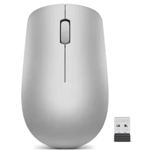 Lenovo Wireless Mouse 530 ,Battery 1200 DPI, 2.4GHz Nano USB-A Receiver, Bluetooth, Platinum Grey - GY50Z18984