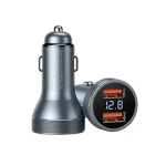 Remax RCC325 45W Super 2 USB Output Fast Car Charger With Digital Display  - 14 Day Warranty