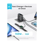 Anker Charger 140W 4-Port PD 3.1 With USB-C Cable - B2697GZ1 - Dark Gray