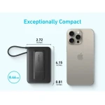 ANKER ZOLO A1685H31 POWER BANK Wireless Charging with Flexible stand 10000MAH 30W - Sky Blue