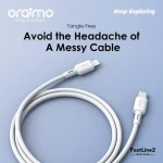 Oraimo FastLine 2 OCD-CL54 Type-C to Lightning Cable 2.4A 1Meter - Black