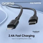 Oraimo FastLine 2 OCD-CL54 Type-C to Lightning Cable 2.4A 1Meter - Black