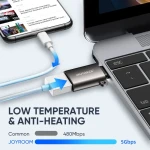 Joyroom USB to USB-C Adapter, 5Gbps, Black - S-H151