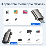 Joyroom USB to USB-C Adapter, 5Gbps, Black - S-H151