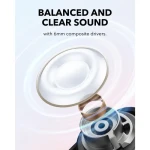 Anker Soundcore A30i Earbuds Ultra Smart Noise Cancelling , Elegant Lipstick Design, Black - A3958H11