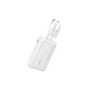 Anker Zolo Power Bank 10000mAh 35W with Built-in Dual USB-C Cables, White - A1680H32