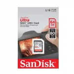 سانديسك بطاقة ذاكرة SDXC UHS-I بسعة 64 جيجا الفئة 10 بسرعة تصل إلى 80 ميجابايت