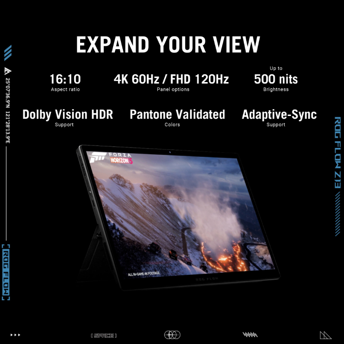 اسوس روج فلو Z13 GZ301ZC-LD110W لاب توب جيمنج 13.4 بوصه 120 هرتز انتل كورi7 12700H  رام 16 جيجا و 512 جيجا SSD جي فورس RTX 3050  سعة 4جيجا ويندوز 11